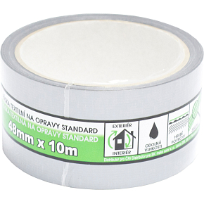 Mako Standard Gewebeband für Reparaturen, silber, 48 mm × 10 m