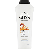 Gliss Total Repair Regenerationsshampoo für trockenes Haar, 400 ml