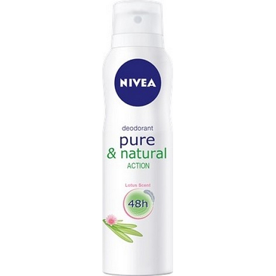 Nivea Pure & Natural Action Duft Lotus Deodorant Spray für Frauen 150 ml