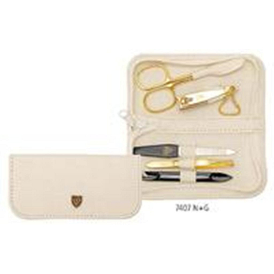 Kellermann 3 Swords Luxus Maniküre 5-teilig Fashion Materials im aktuellen modischen Material Creme 7407 F N