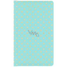 Albi Deluxe Block Gold gepunktet, türkis 9,5 cm x 15,5 cm x 1,5 cm