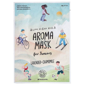 Beaudiani Lavendel und Kamille ätherisches Öl Textile Gesichtsmaske für Kinder 20 g