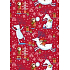 Ditipo Geschenkpapier 70 x 200 cm Weihnachtsrotwild mit Baby