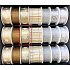 Nekupto Stoff Weihnachtsband Gold weiße Sterne 25 mm x 2,5 m
