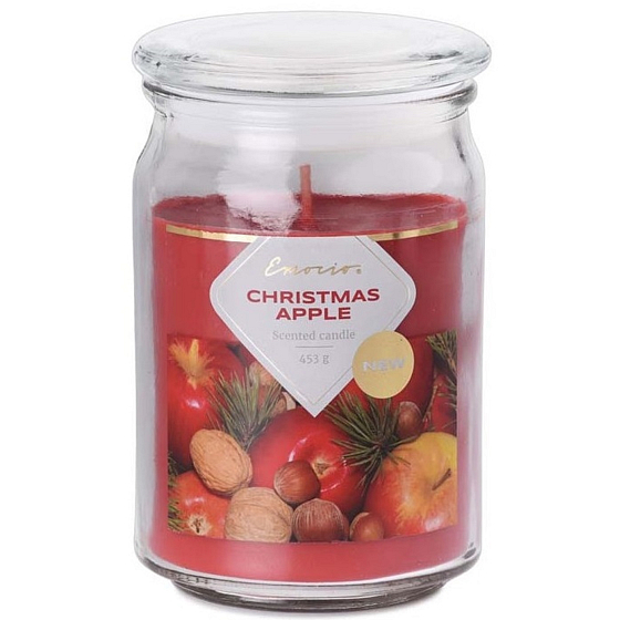 Emocio Christmas Apple - Weihnachtsapfel-Duftkerze Glas mit Glasdeckel 453 g 93 x 142 mm
