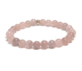 Turmalin-Lachs-Armband elastischer Naturstein, Kugel 6 mm / 16 - 17 cm, Hüter der guten Laune