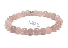 Turmalin-Lachs-Armband elastischer Naturstein, Kugel 6 mm / 16 - 17 cm, Hüter der guten Laune