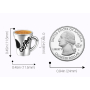 Sterling Silber 925 Kaffee-Liebhaber Tasse, Perle für Armband, Essen und Trinken