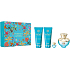 Versace Dylan Turquoise Eau de Toilette 100 ml + Körpergel 100 ml + Duschgel 100 ml + Eau de Toilette Miniatur 5 ml, Geschenkset für Frauen
