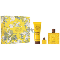 Versace Eros Energy Pour Homme парфюмированная вода 100 мл + гель для душа 150 мл + парфюмированная вода 5 мл, подарочный набор для мужчин
