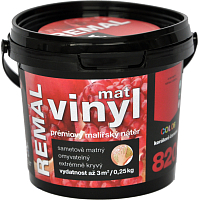 REMAL Vinyl Color mat waschbare Wandfarbe, 820 korallenrot, 250 g