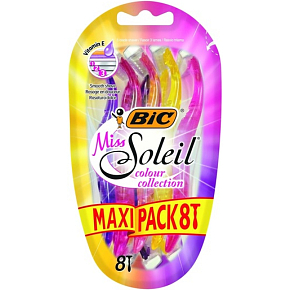BIC Miss Soleil Color Collection, Damen-Einwegrasierer, 8 Stück BIC Miss Soleil Color Collection, Damen-Einwegrasierer, 8 Stück