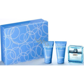 Versace Eau Fraiche Man EdT 50 ml Eau de Toilette + Duschgel 50 ml + After Shave Balsam 50 ml