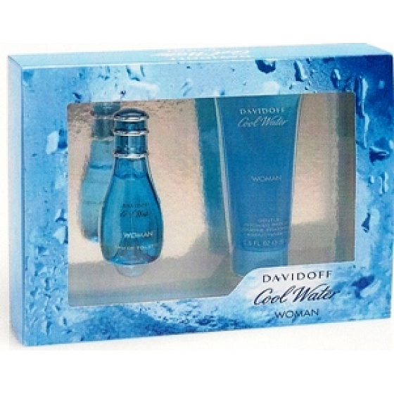 Davidoff Cool Water Woman Eau de Toilette 30 ml + Duschgel 75 ml, Geschenkset