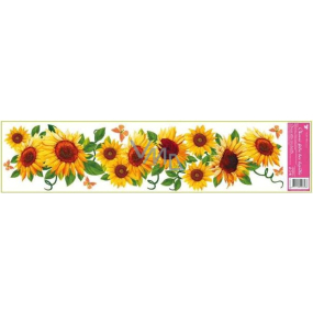 Fensterfolie ohne Kleber Sonnenblumenstreifen, 64 x 15 cm 1 Stück Fensterfolie ohne Kleber Sonnenblumenstreifen, 64 x 15 cm 1 Stück