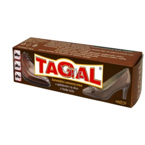 Tagal Brown selbstpolierende Schutzcreme mit Applikator für Lederschuhe 50 g