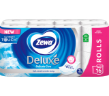 Zewa Deluxe Aqua Tube Delicate Care Toilettenpapier 3-lagig 150 Stück 16 Stück, Rolle, die gewaschen werden kann