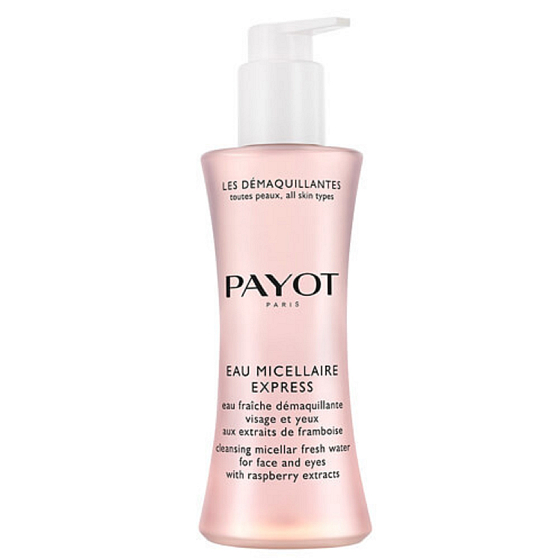 Payot Les Démaquillantes Eau Micellaire Express Erfrischende Make-up-Entfernungslotion für Gesicht und Augen mit Himbeerextrakt 200 ml
