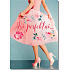 Albi Umschlag spielen Wunsch für die Liebe Rosa Retro-Kleid Hübsche Frau 14,8 x 21 cm