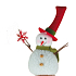 Schneemann mit Schneeflocke zum Aufstellen 15 cm