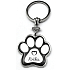 Nekupto Pet Schlüsselanhänger in Pfotenform weiß, Katze 40 x 85 x 3 mm