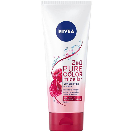 Nivea Pure Color Micellar 2 in 1 Mizellen-Conditioner und Behandlung für gefärbtes Haar 200 ml