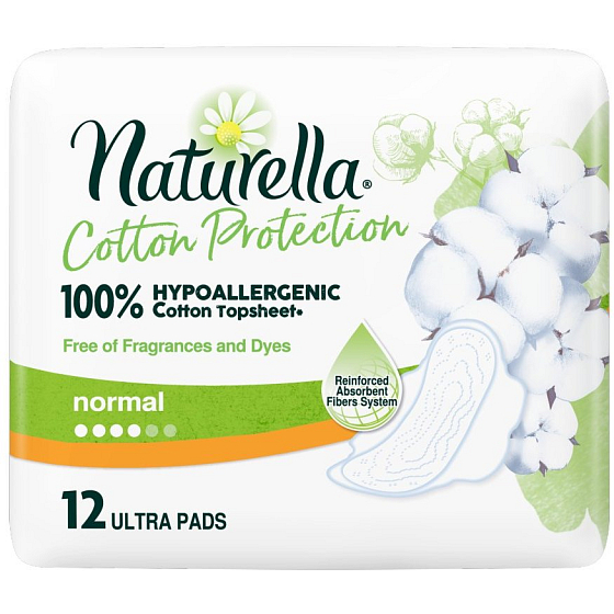 Naturella Cotton Protection Ultra Normal Damenbinden mit Flügeln 12 Stück