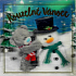 Ich zu Ihnen Umschlag Grußkarte 3D Magic Christmas Teddybär mit Schneemann 15,5 x 15,5 cm