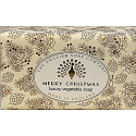 Englische Seife Vintage Frohe Weihnachten natürliche parfümierte Toilettenseife mit Sheabutter 190 g