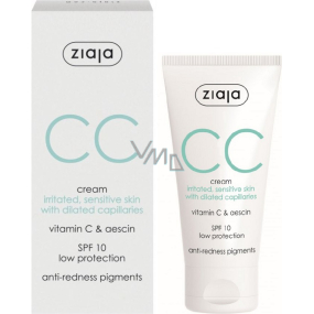 Ziaja CC Creme SPF10 gereizte, empfindliche Haut mit erweiterten Äderchen 50 ml