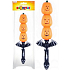 Rappa Halloween Kürbis Zauberstab leuchtend mit Soundeffekt 43 cm
