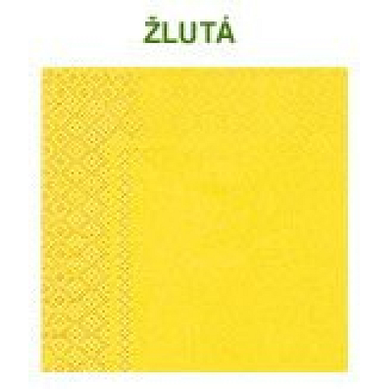 Delis Deluxe Papierservietten 2-lagig 33 x 33 cm 20 Stück Farbe gelb