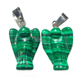 Malachit Engel Schutzengel Anhänger handgeschliffen 1,7 cm 1 Stück, Stein der erfüllten Wünsche Malachit Engel Schutzengel Anhänger handgeschliffen 1,7 cm 1 Stück, Stein der erfüllten Wünsche