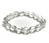 Kristallklares Troml-Armband elastisch Naturstein 19 cm, Stein Steine