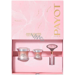 Payot Roselift Collagene Jour Tagesliftingcreme 50 ml + Roselift Collagene Regard Augencreme gegen Falten, Tränensäcke und Augenringe 15 ml + Massageroller für das Gesicht, Kosmetikset für Frauen