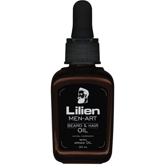Lilien Men Art Bart- & Haaröl Weiß Öl mit Zusatz von Arganöl zur Pflege Ihrer Haare und Bärte 30 ml