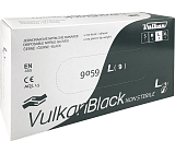 VulkanBlack schwarze Einweg puderfreie Nitrilhandschuhe, Größe L, 100 St.