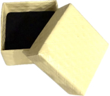 Krabička texturovaný papír s houbičkou na šperky béžová 5,1 x 5 ,x 3,3 cm