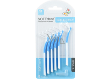 SOFTdent zahnuté mezizubní kartáčky M 0,6 mm, 6 ks