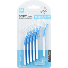 SOFTdent zahnuté mezizubní kartáčky M 0,6 mm, 6 ks SOFTdent zahnuté mezizubní kartáčky M 0,6 mm, 6 ks