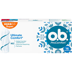 O.B. ProComfort Super Tampons, 16 Stk O.B. ProComfort Super Tampons, 16 Stk