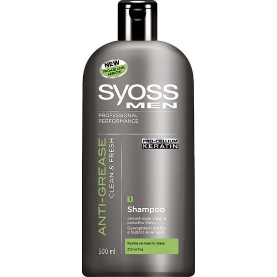Syoss Men Anti-Grease Clean & Fresh Haarshampoo für jeden Tag 500 ml