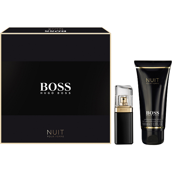 Hugo Boss Nuit für Femme parfümiertes Wasser 30 ml + Körperlotion 100 ml, Geschenkset