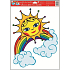 Fensterfolie ohne Kleber Sonne mit Regenbogen 42 x 30 cm 1 Stück