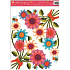 Fensterfolie ohne Leim Eckblumen mit Bienen 37 x 26 cm