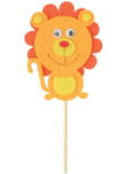 Löwe aus Filzvertiefung 8 cm + Spieße