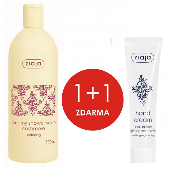Ziaja Cashmere Duschcreme 500 ml + Ceramides Lipidkonzentrat Handcreme 100 ml
