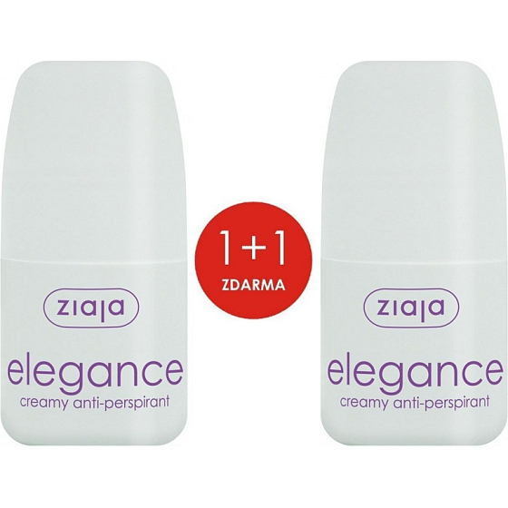 Ziaja Elegance Cremiger Ball Antitranspirant Deodorant Creme Roll-On für Frauen 2 x 60 ml, Duopack