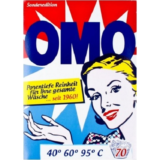 Omo Xxl-Pack Waschpulver, weiße Wäsche 70 Dosen 4,9 kg