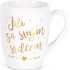Albi Becher mit goldenem Text Gehen Sie für Ihr Herzweiß 300 ml